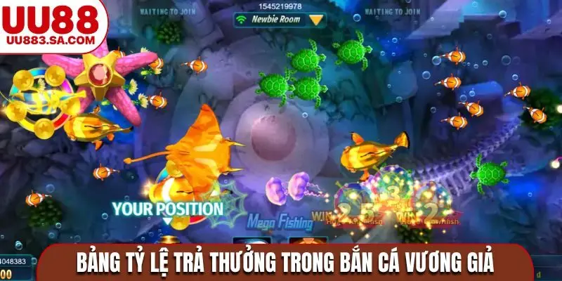 Bảng tỷ lệ trả thưởng trong bắn cá vương giả