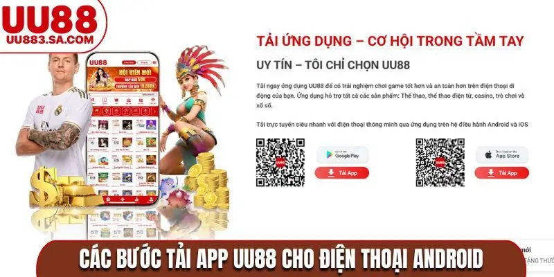 Các bước tải app UU88 cho điện thoại Android