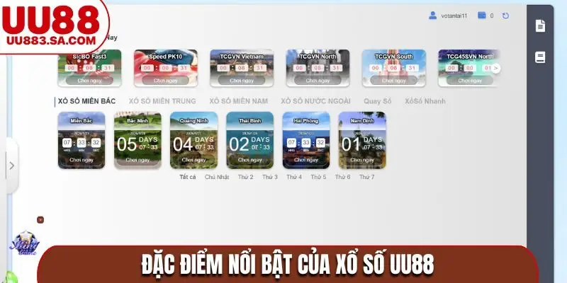 Đặc điểm nổi bật của xổ số UU88